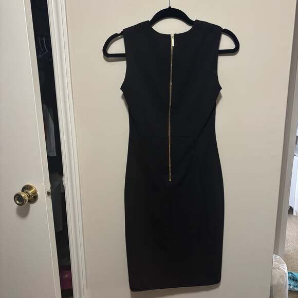 Calvin Klein Women's Black Sleeveless Scuba Sheath Dress Size 2 - Picture 2 of 4